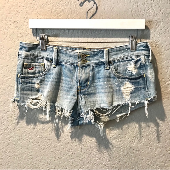 low rise distressed shorts